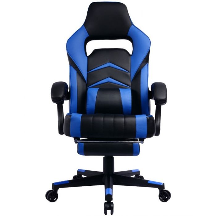 gaming chair with footrest and reclining backrest